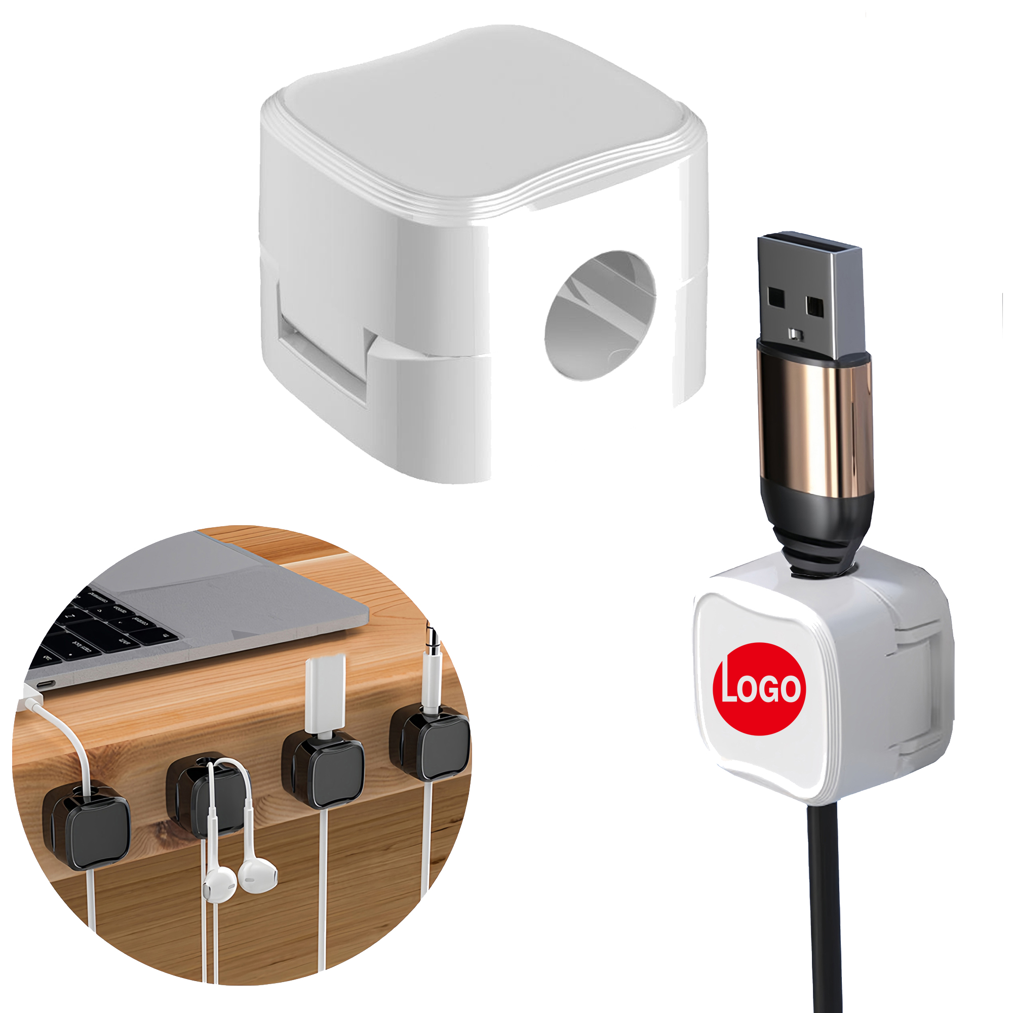 Custom Magnetic Cable Organizer for Desk and Office Use 4
