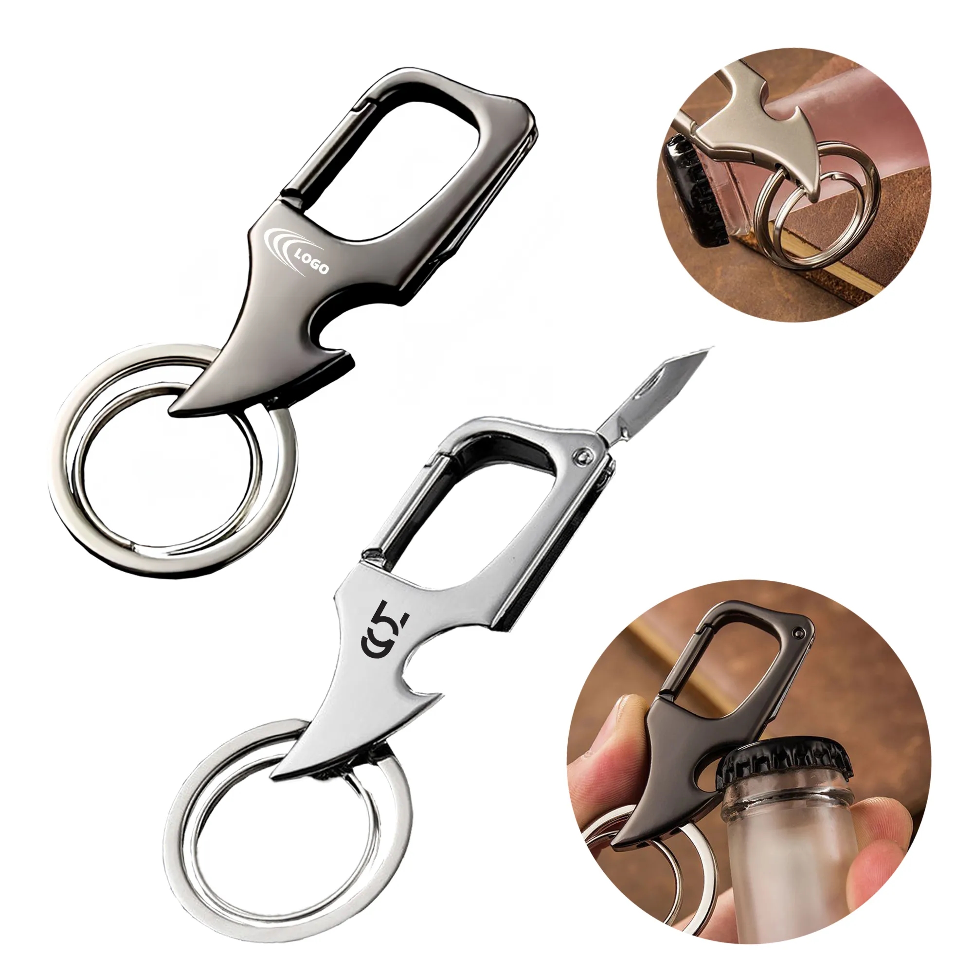Zinc Alloy Bottle Opener Keychain 2