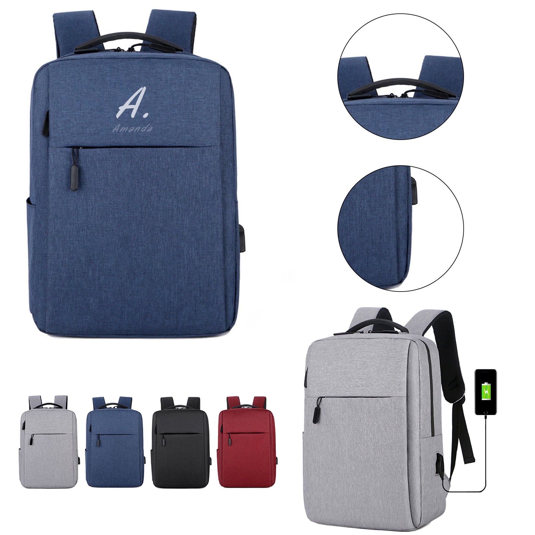Laptop Backpack With USB Charging Port