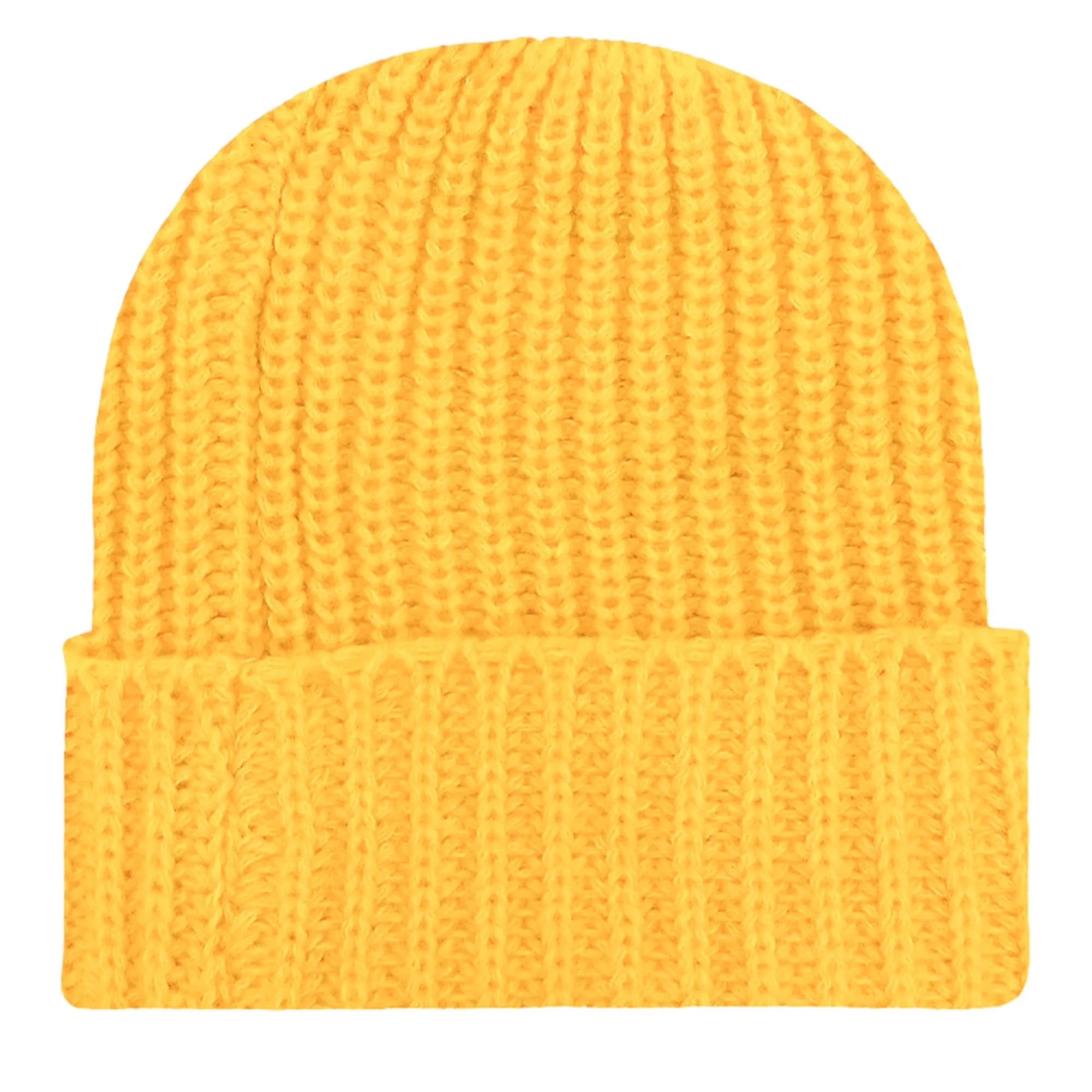 High Quality Warm Chunky Stitch Strip Knit Hat MOQ 100 11