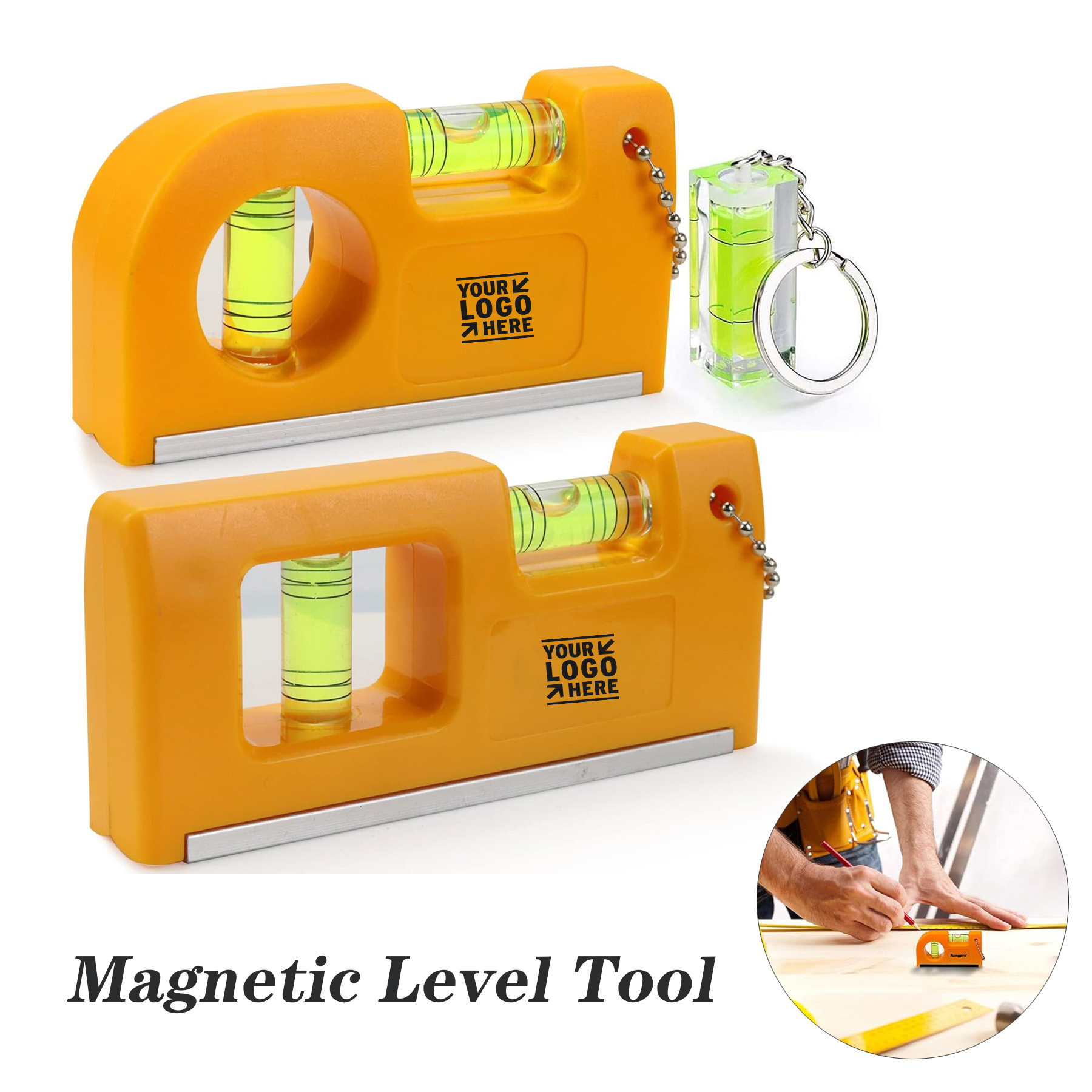 Spirit Metal Keychain Hook Easy Carry Storage Magnetic Small Pocket Level Tool