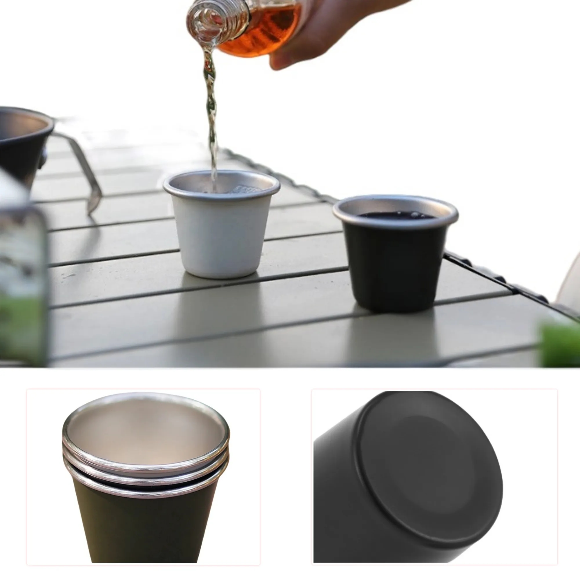 1.35 oz Stainless Steel Outdoor Party Cup 2
