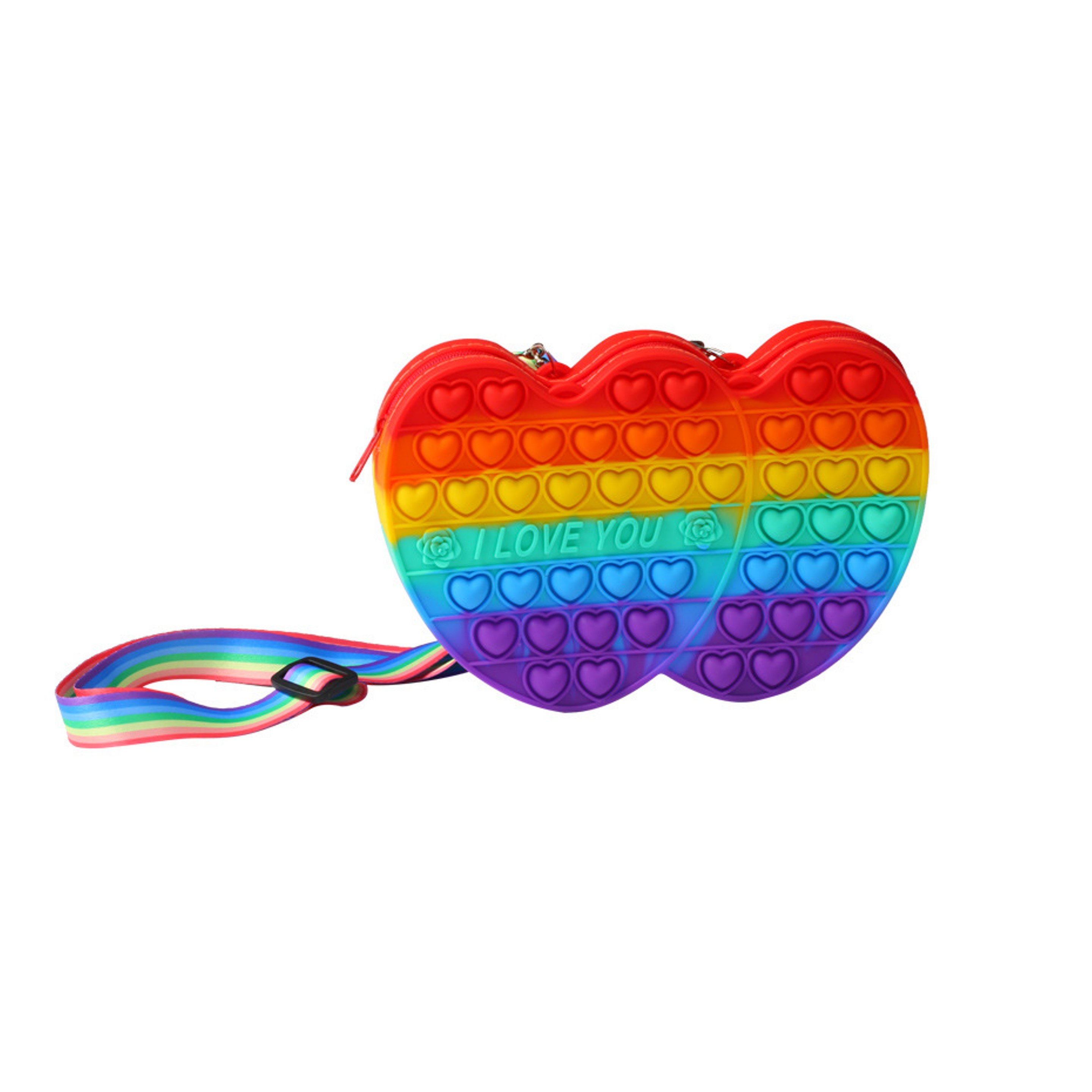 Silicone Heart Shape Shoulder Bag (direct import) 3