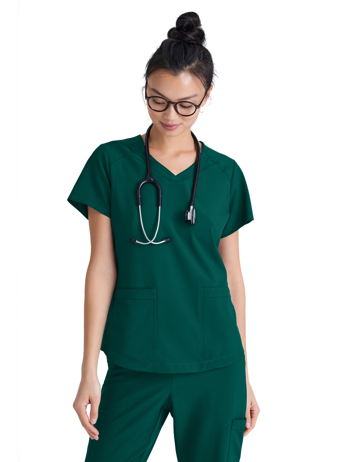 Grey's Anatomy Evolve Stretch - Women's Two-Pocket V-Neck Rhythm Scrub Top 61