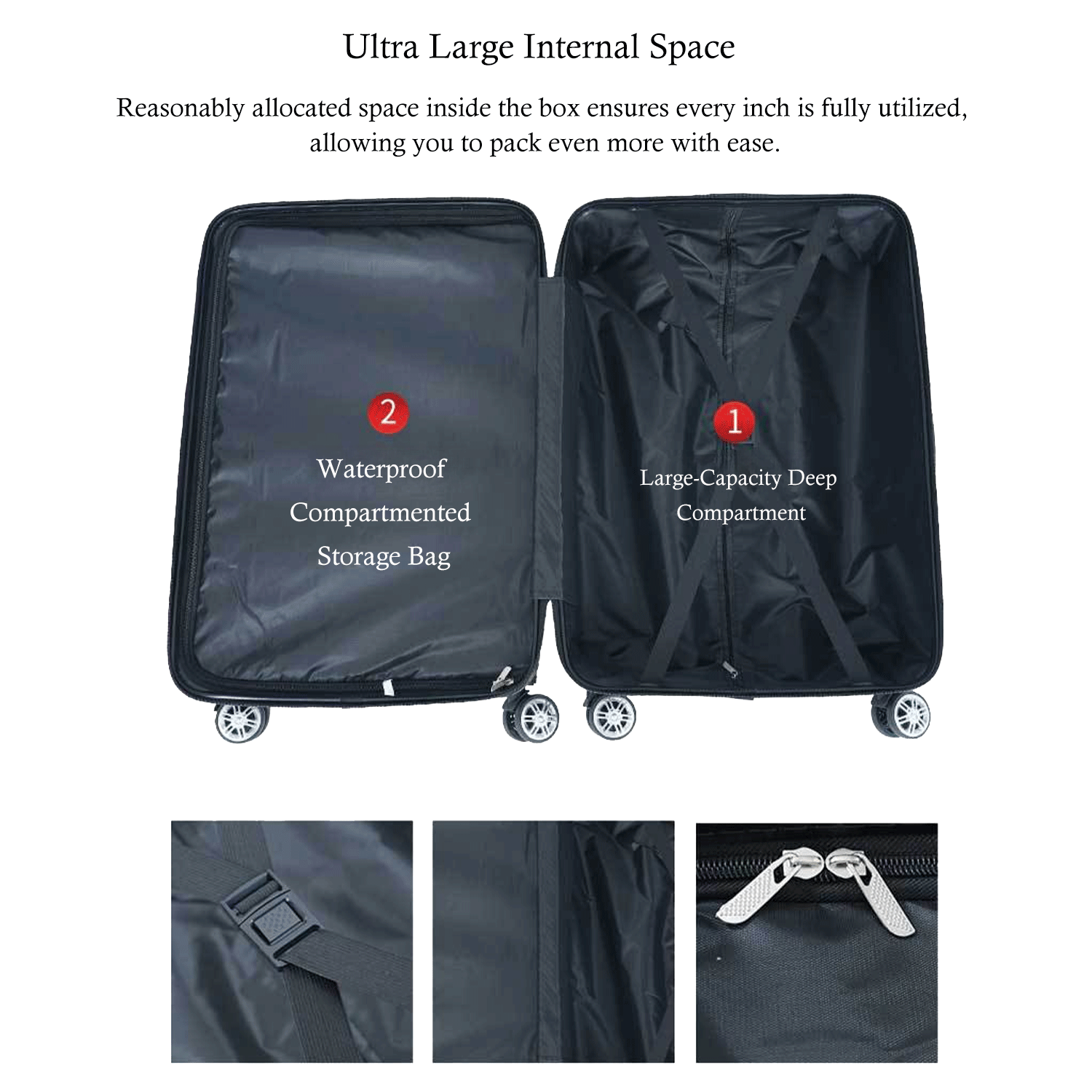 20 inch ABS Suitcase w/ a secure combination lock 9