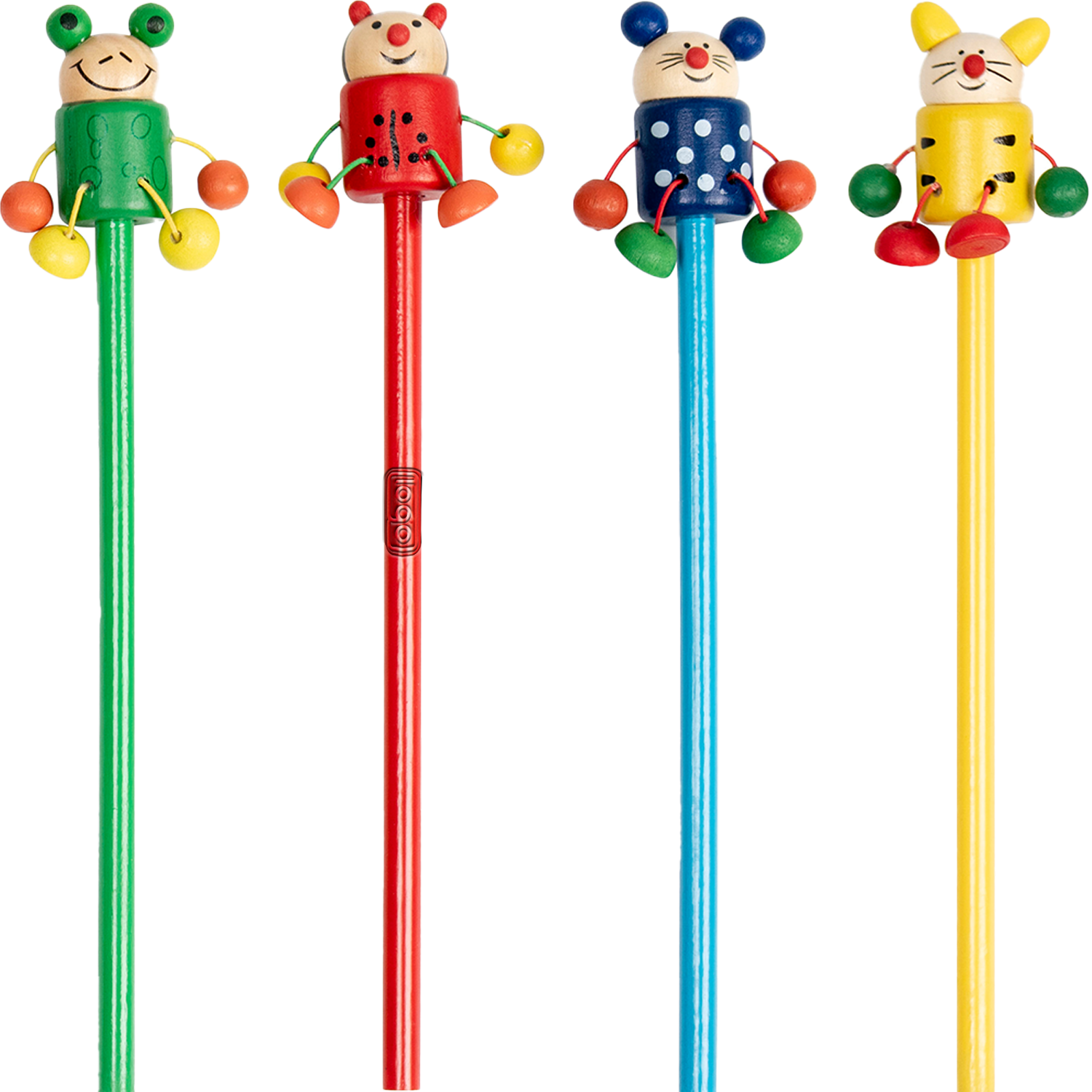 Cute Cartoon Wooden Pencils with Animal Toppers for Kids 1