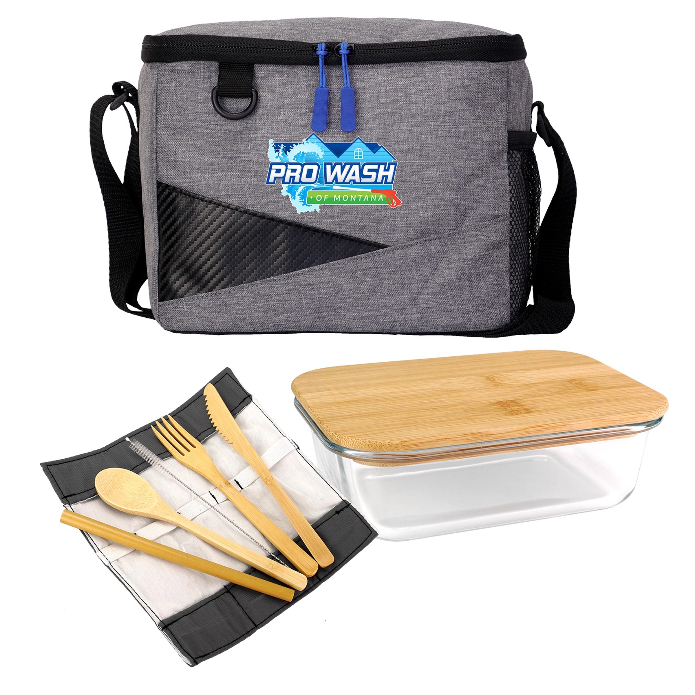 RECYCLED COOLER & BAMBOO SET 15