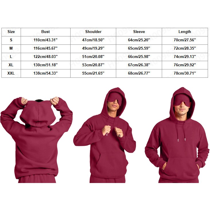 Polyester Unisex Hoodies With Eye Mask, custom hoodie or sweatshirt with logo imprint 3