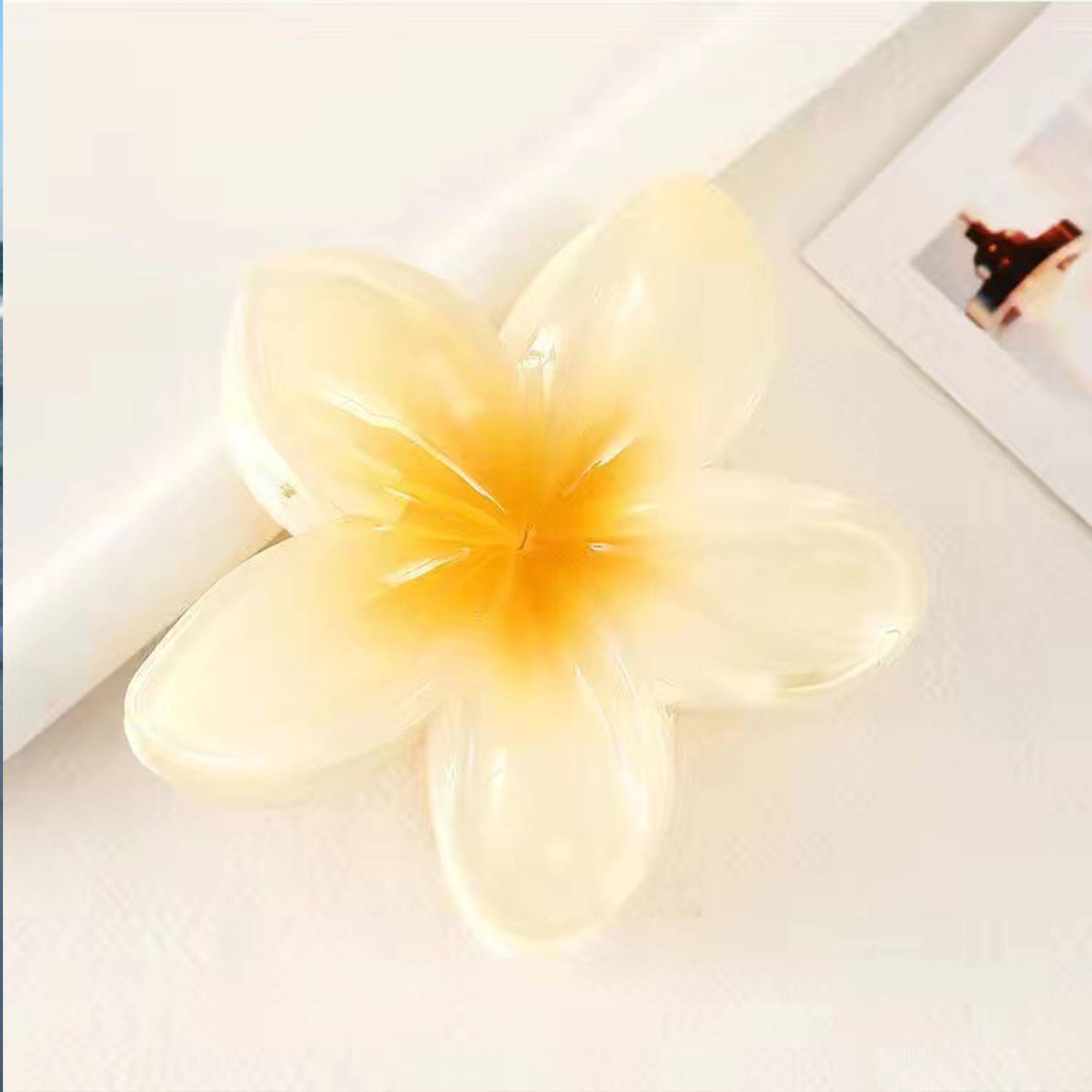 Acrylic Frangipani Hairpin 2