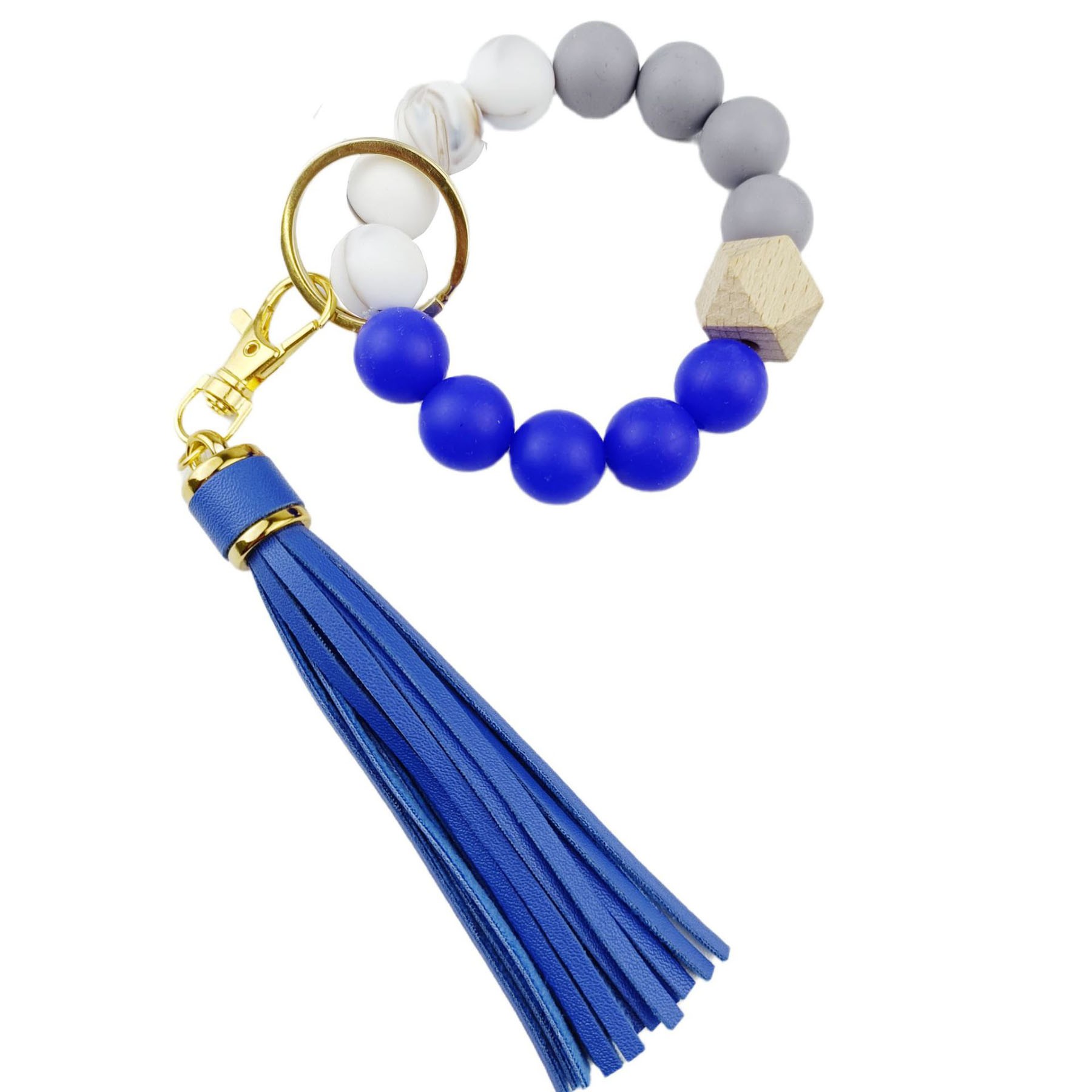 Silicone Bead Wristlet Keychain 9