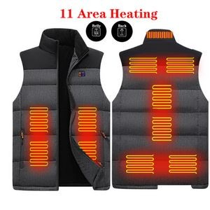11 Zones Electric Heating Unisex Winter Warm Usb Rechargeable Smart Heated Vest 1