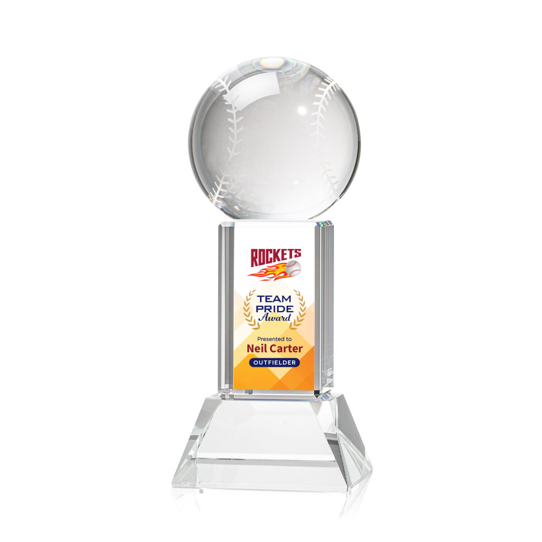 Baseball VividPrint™ Award on Stowe - Clear 10