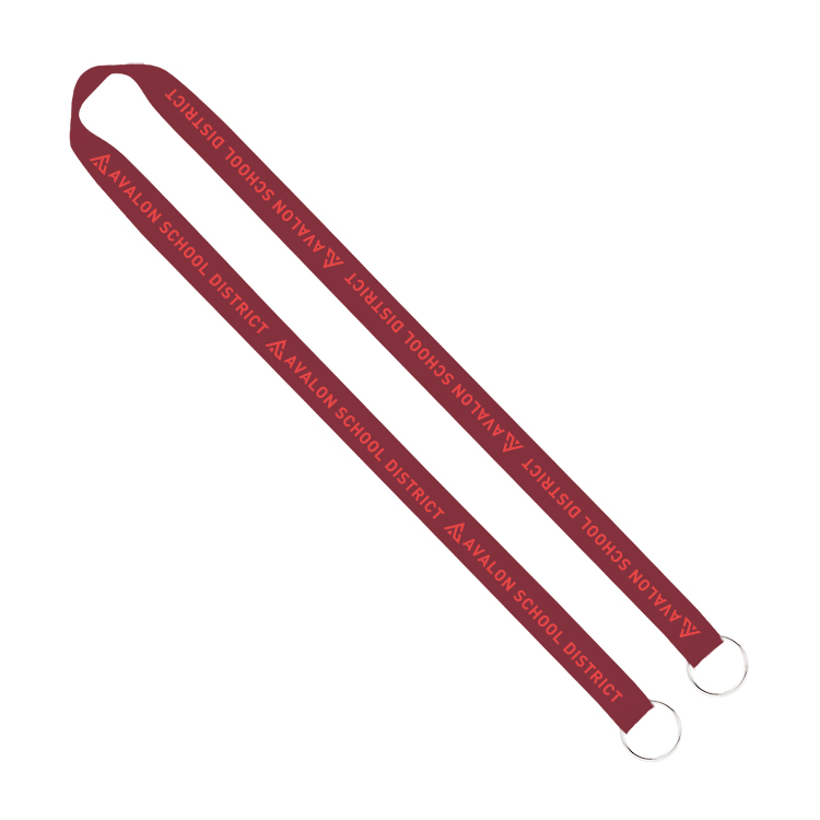 3/4" Screen Printed Lanyard with Double Clips 28