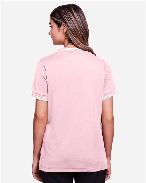 Women's CrownLux Performance® Plaited Tipped V-Neck Shirt - DG20CW 18