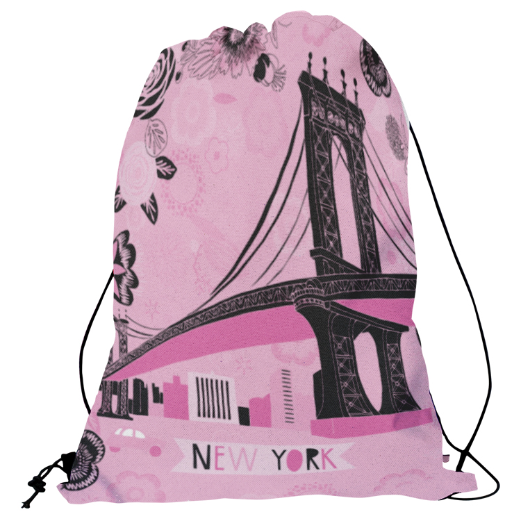 Custom Thin Cord Drawstring Backpack 4