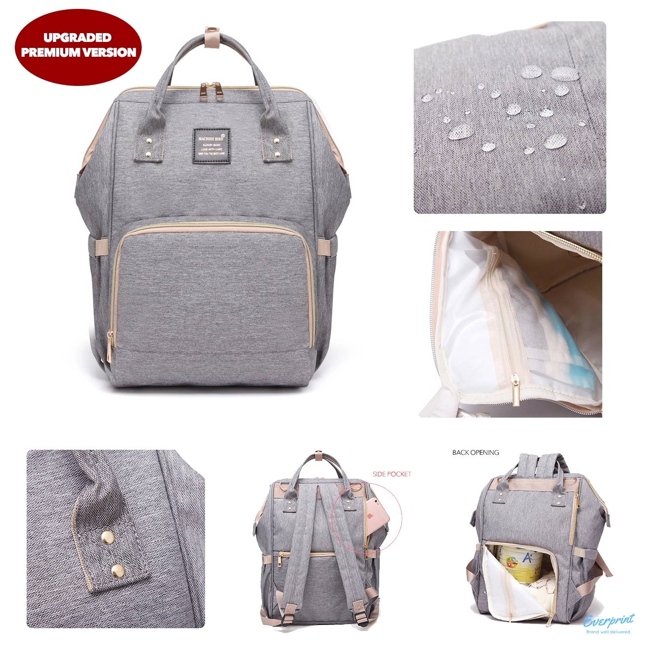 Premium Mummy Backpack Diaper Bag (upgraded version) 8