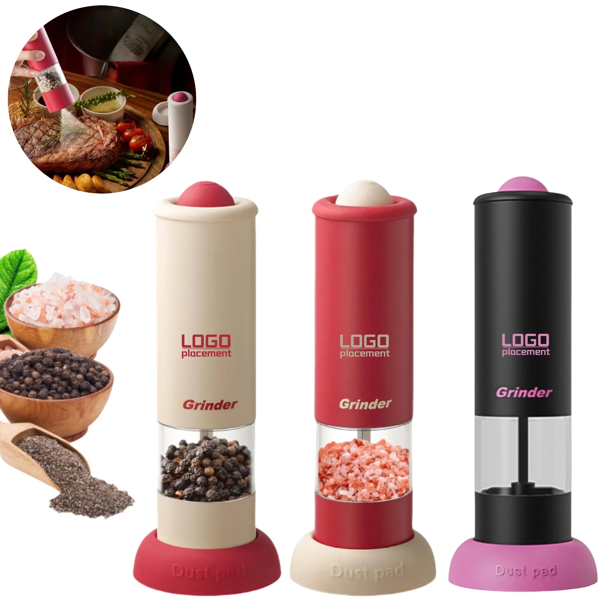 Spice Grinder Set - Multi - Color For Kitchen "