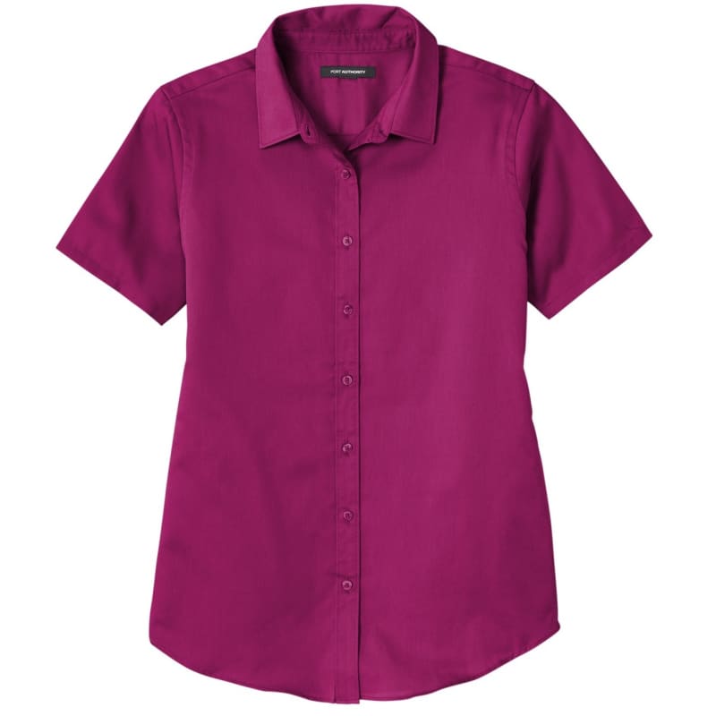Port Authority Ladies Short Sleeve SuperPro React Twill Shirt. 73