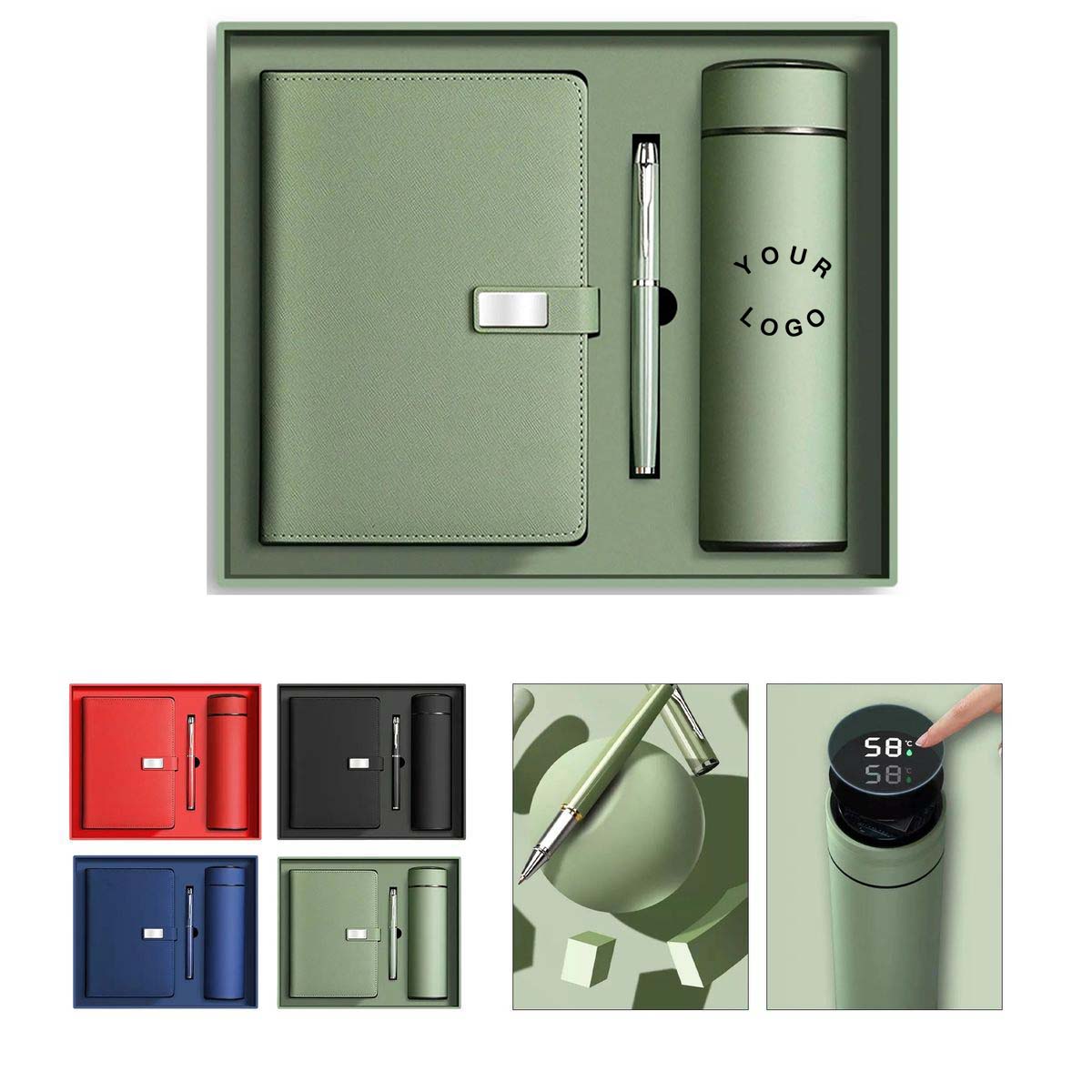 Insulated Tumbler and Notebook Gift Set with Pen 2