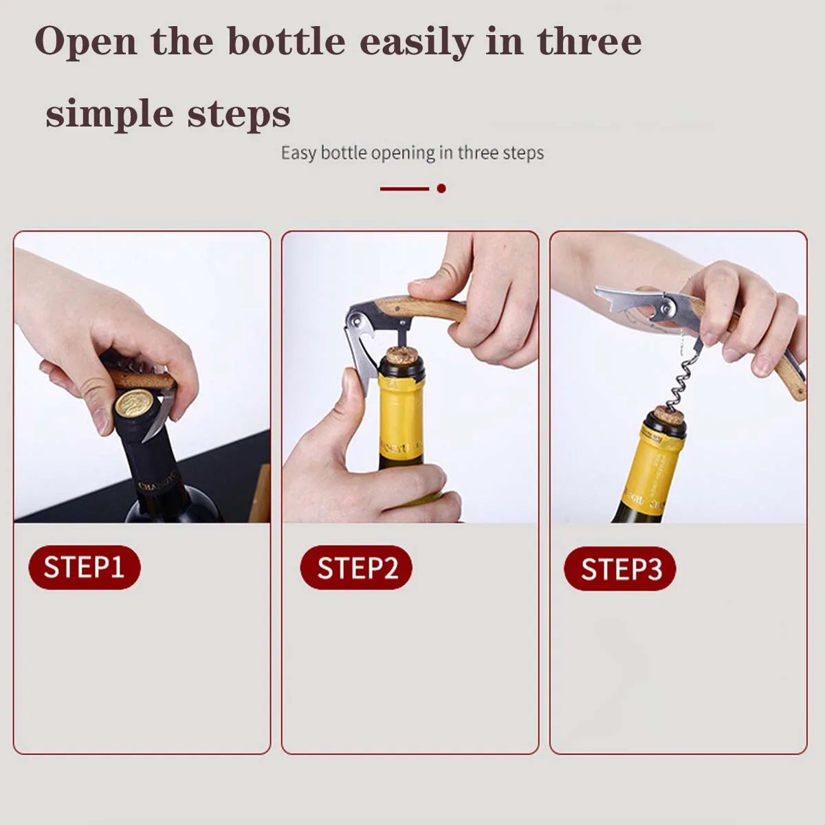 4-Piece Premium Automatic Wine Bottle Opener Set 4