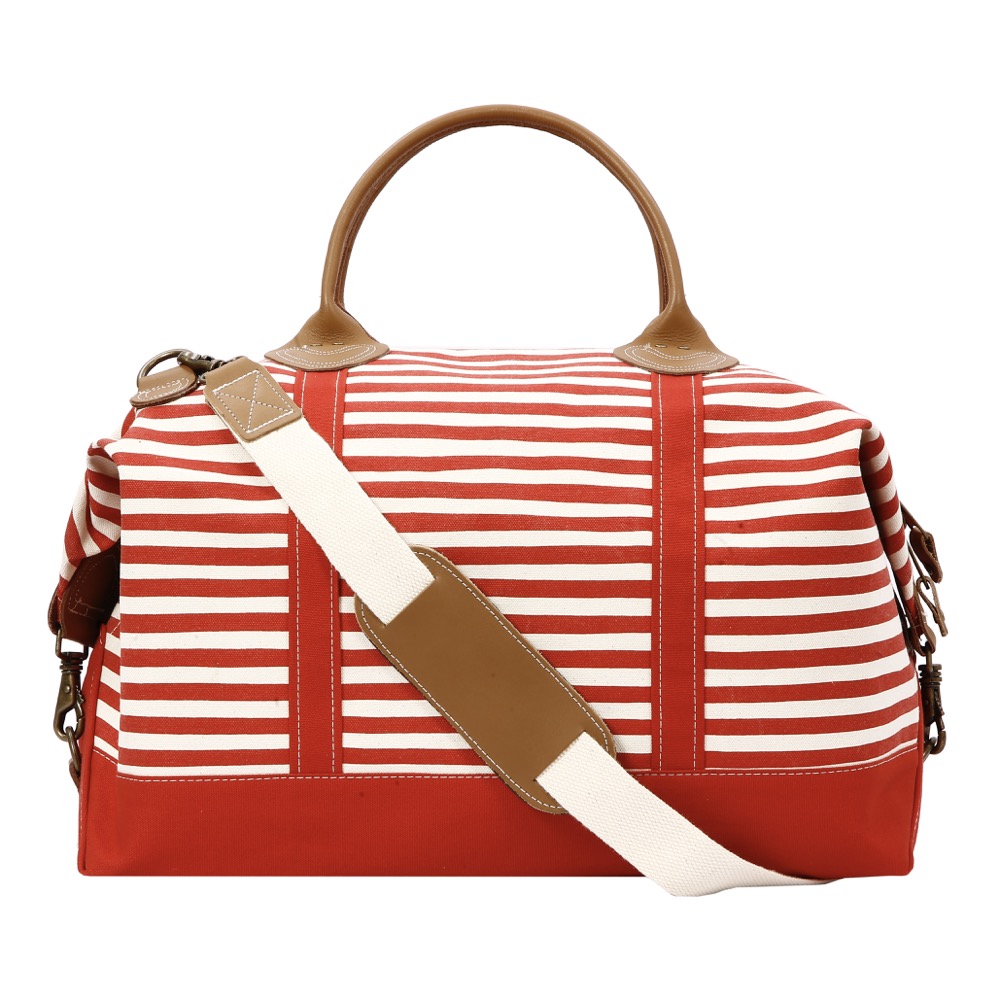 20 Oz. Super Heavy Canvas Signature Duffle Stripe Bag 1