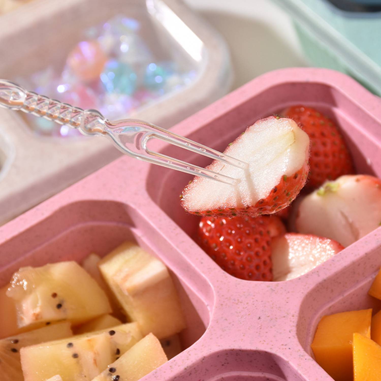 Four grid wheat straw lunch box 7