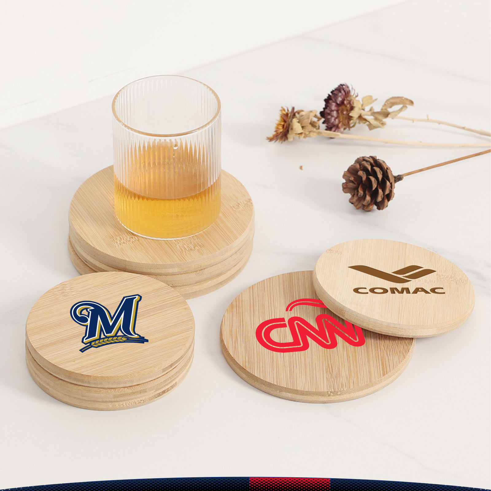 Sepatie Bamboo Round Coaster 3