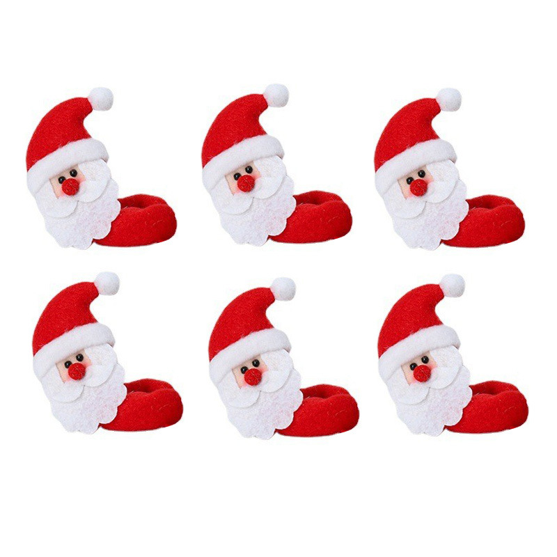 Christmas Cup Card Christmas Decoration Santa Hat Wine Glass Decor Xmas Tree Ornaments Home Party De 3