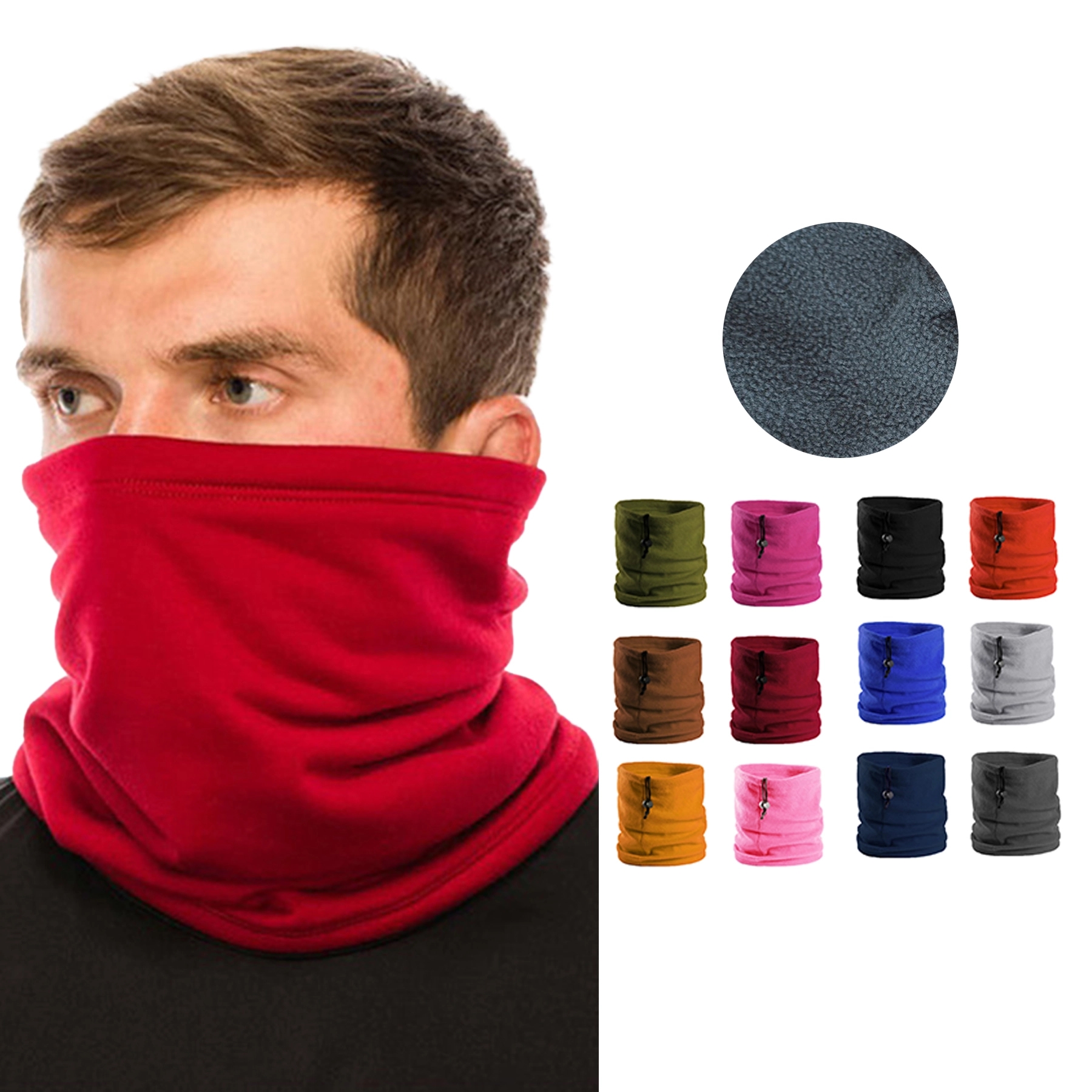 Winter Fleece Neck Gaiter Half Face Mask 2