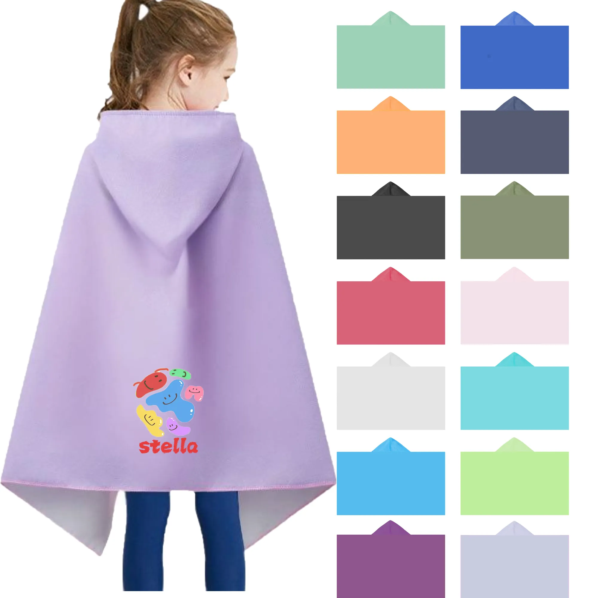 Kids' Hooded Beach Poncho Towel