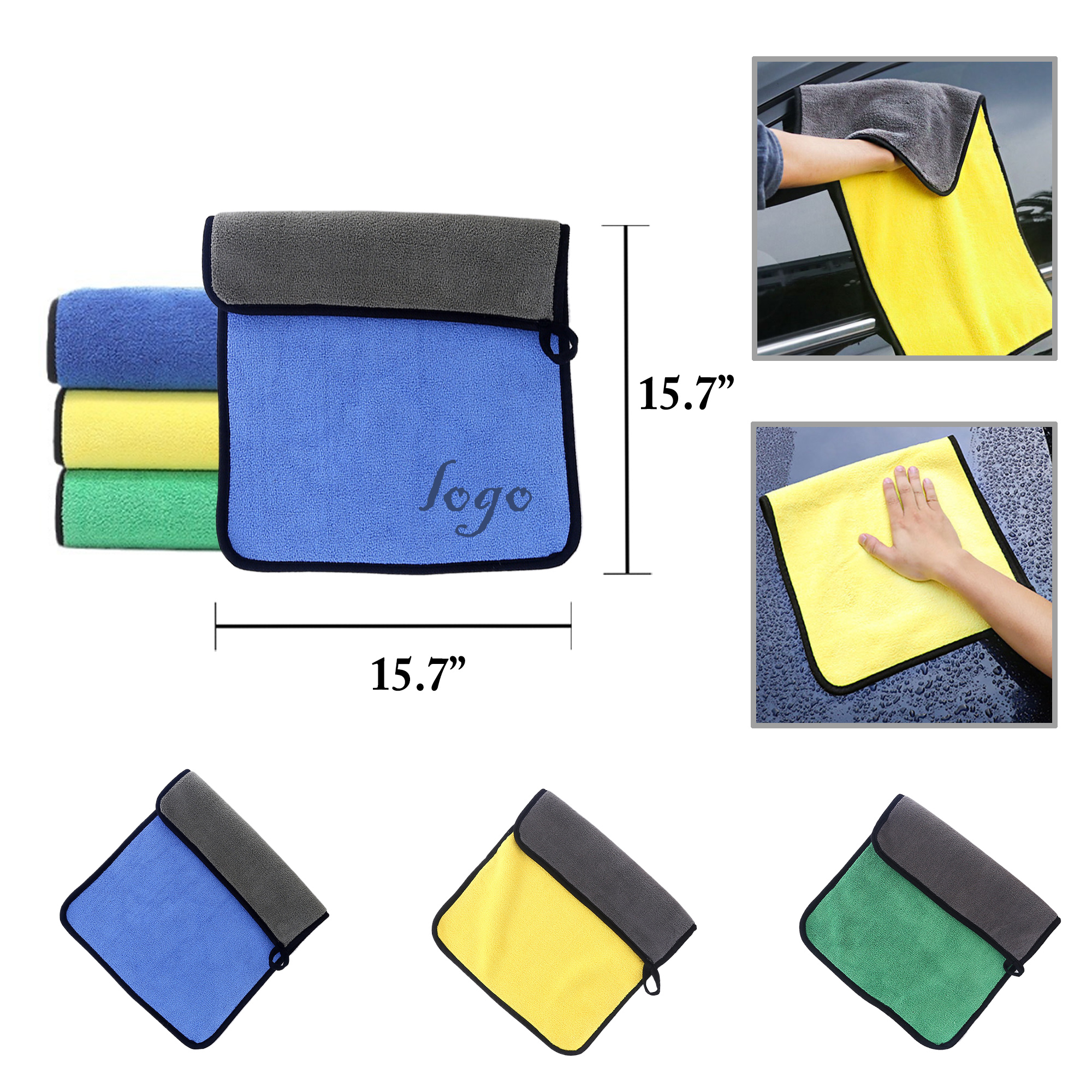 MOQ50 500g Coral Fleece Towel for Home and Car Cleaning 3