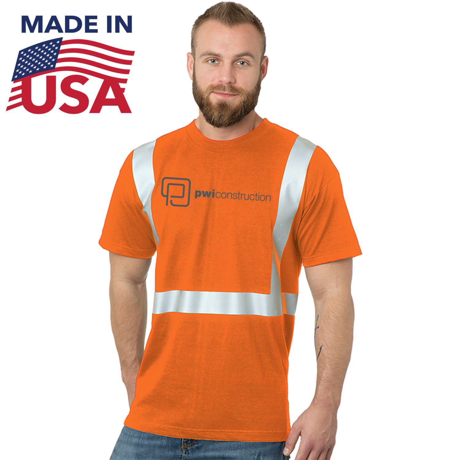 USA-Made 100% Cotton Class 2 Safety T-Shirt 2
