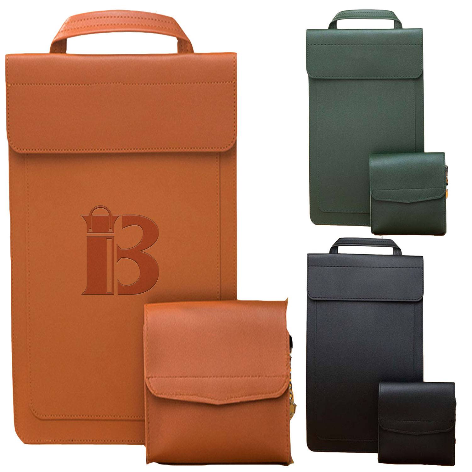 PU Leather 15/16 Inch Vertical Laptop Bag 2