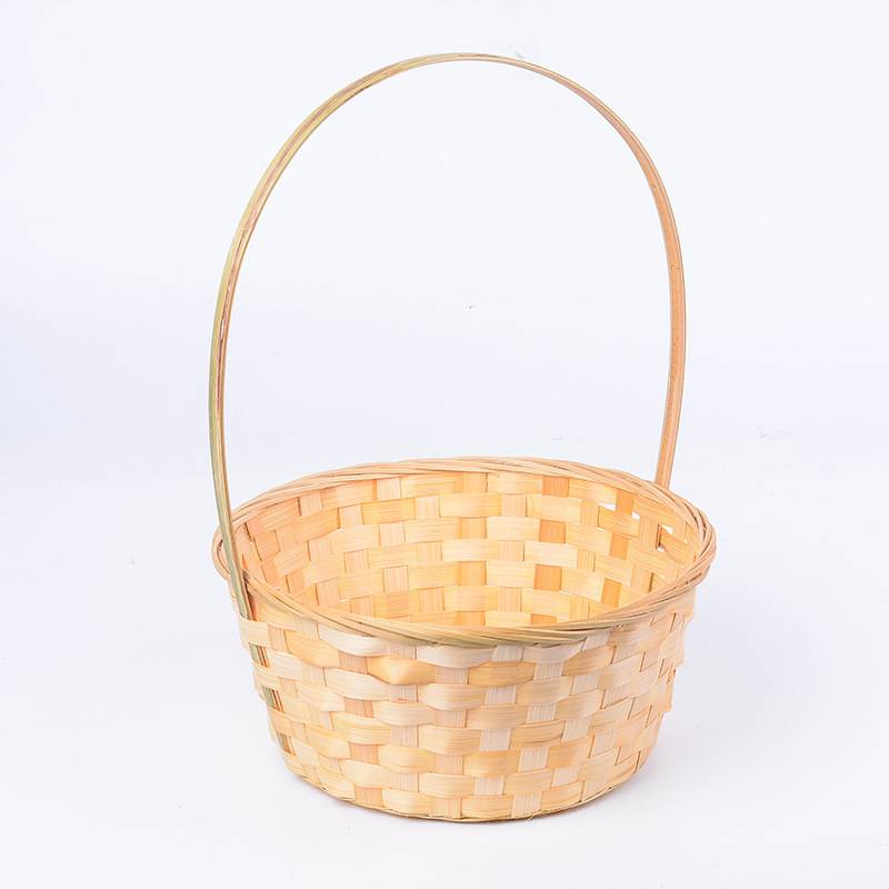 Bamboo Flower Basket w/ Handle 7