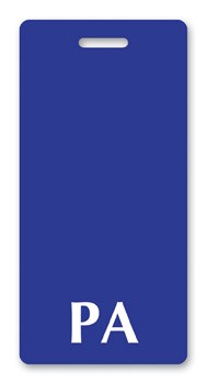 USA Made Laminated Plastic Tall Rectangle Badge Talker with Tag Slot (2.125"x4.375")