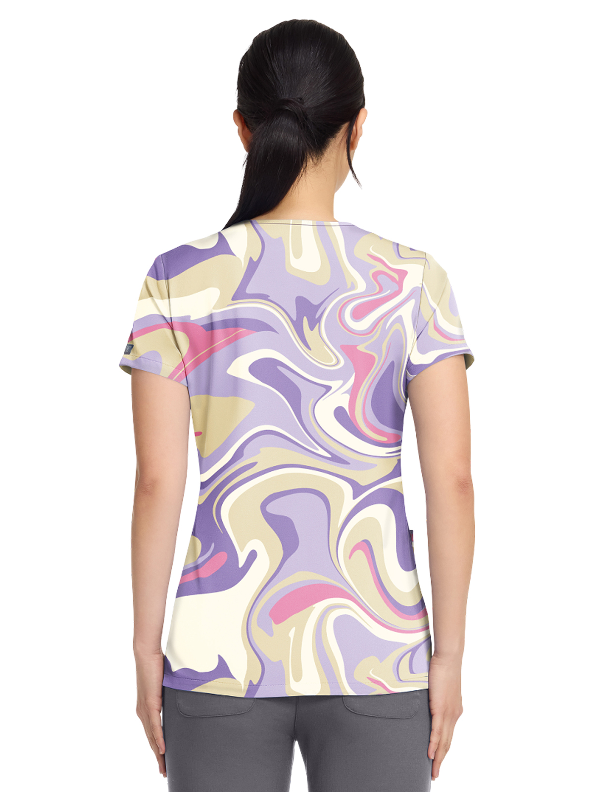 Med Couture - Prints - Women's 2-Pocket V-Neck Print Top 4