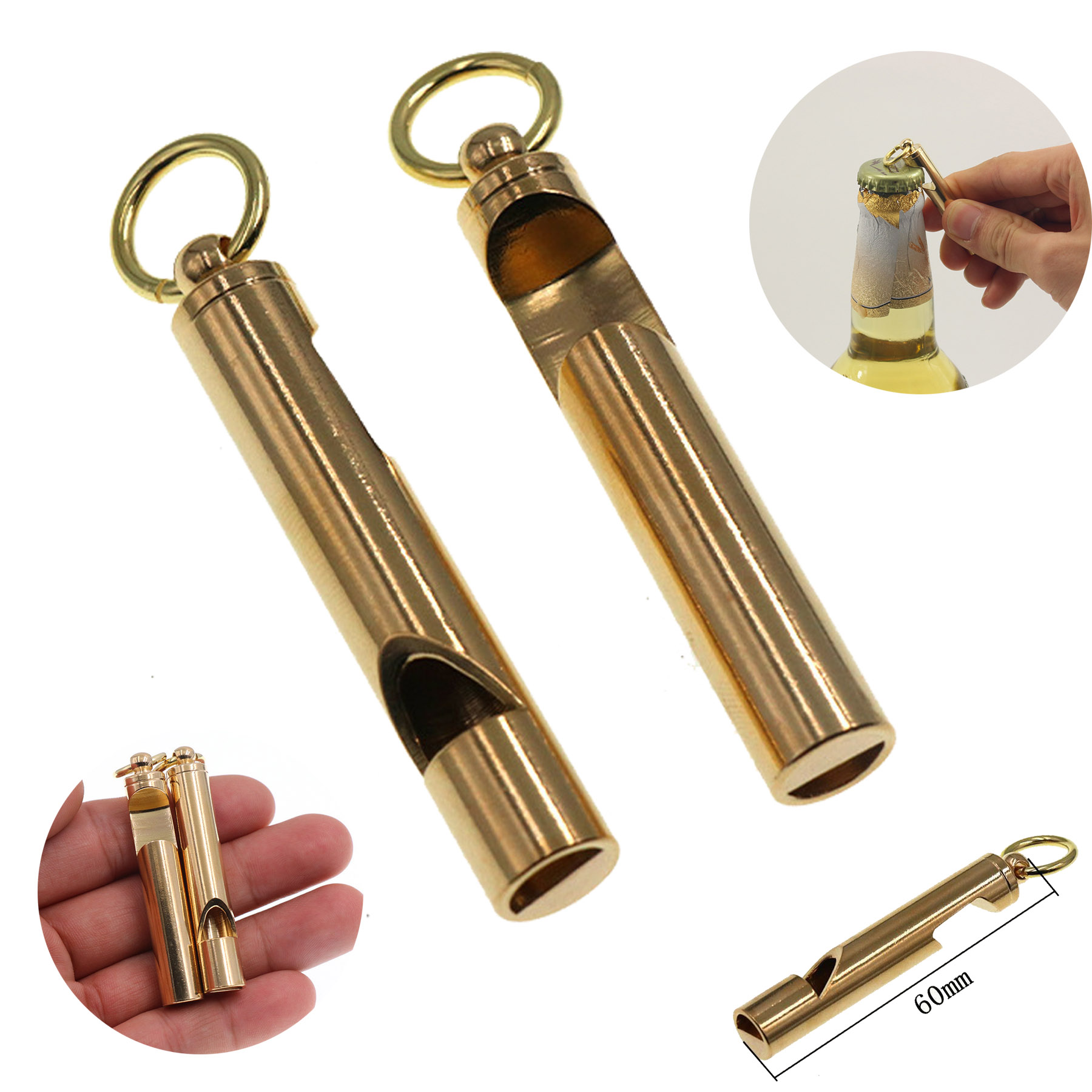 Zinc Alloy Whistle & Opener 1