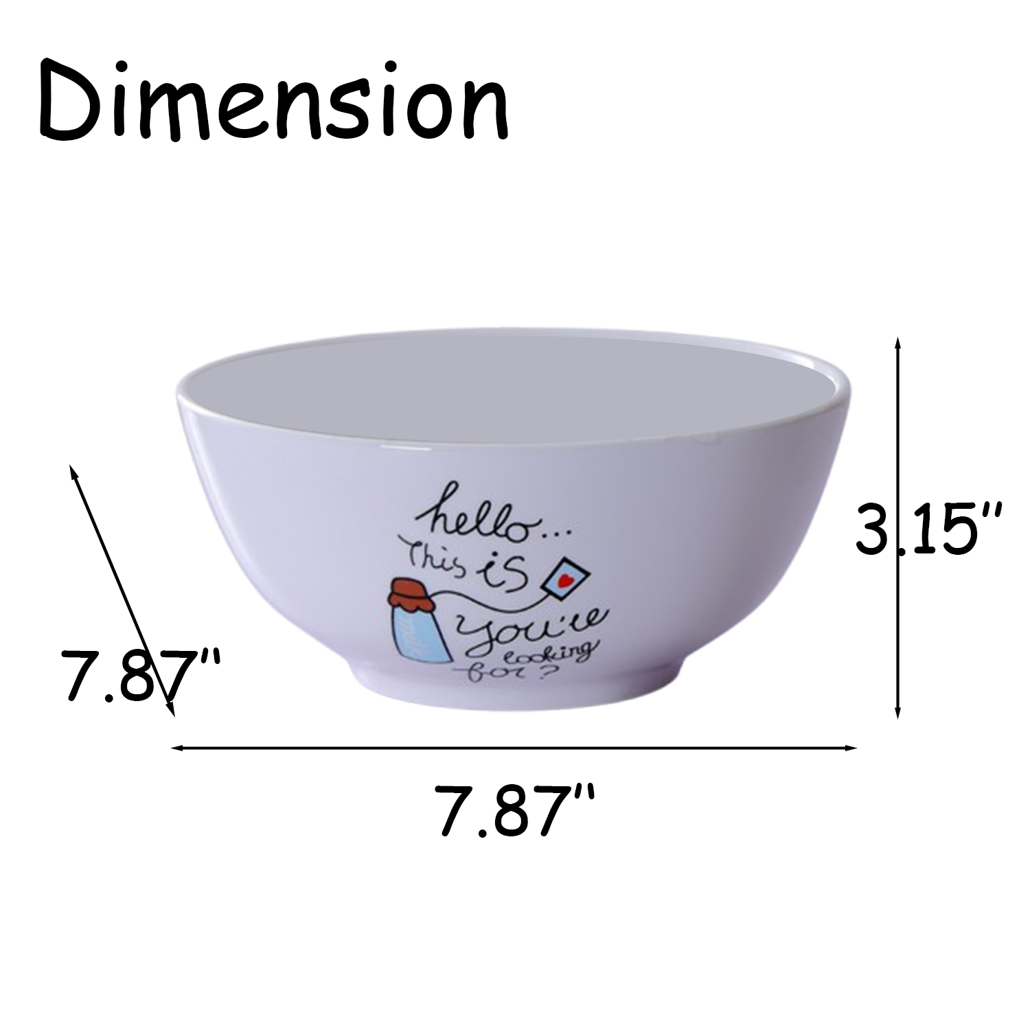 50 oz Large Capacity Creative Ceramic Soup Bowl 2