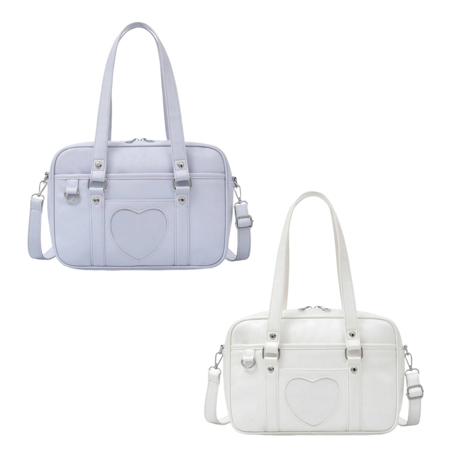Cute square PU Leather Handbag Tote Bag, custom tote bag with logo imprint 3