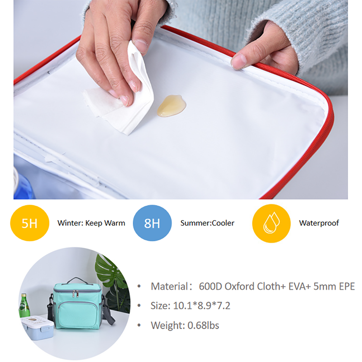 Lightweight Canvas Cooler Bag 2