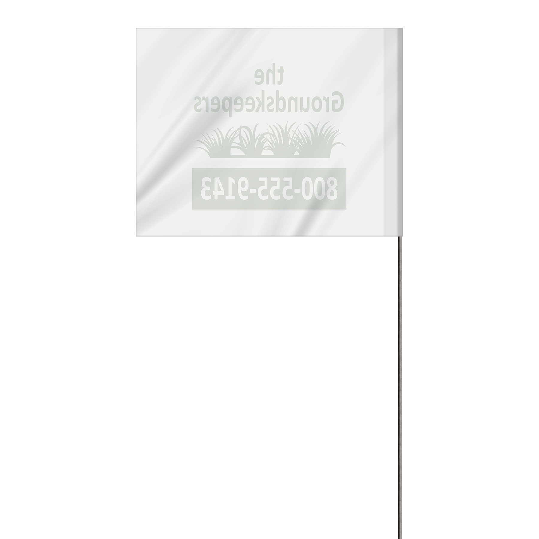 1-Color 4" x 5" Custom Vinyl Marking Flag with 21" Wire 4