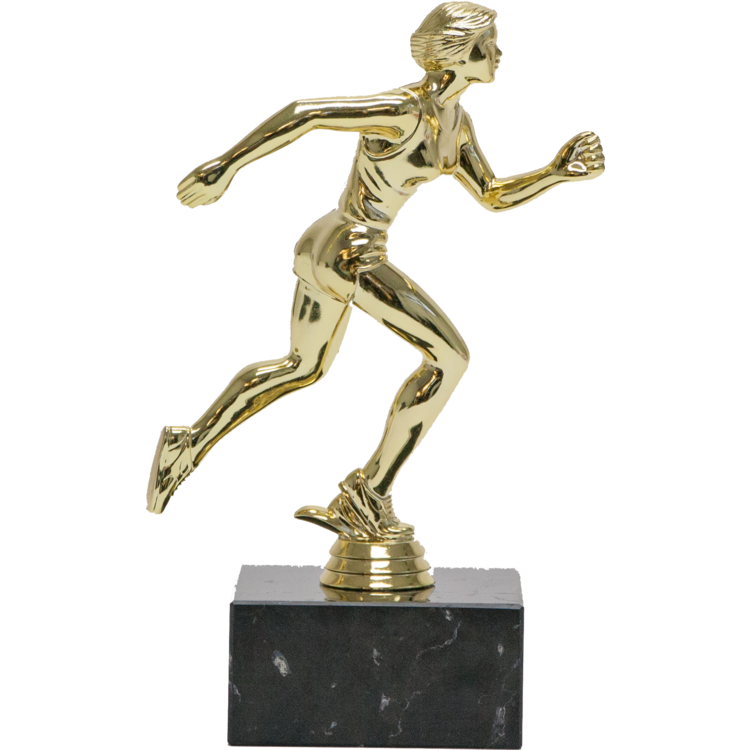 Champions Series Trophy On Black Marble Base 10