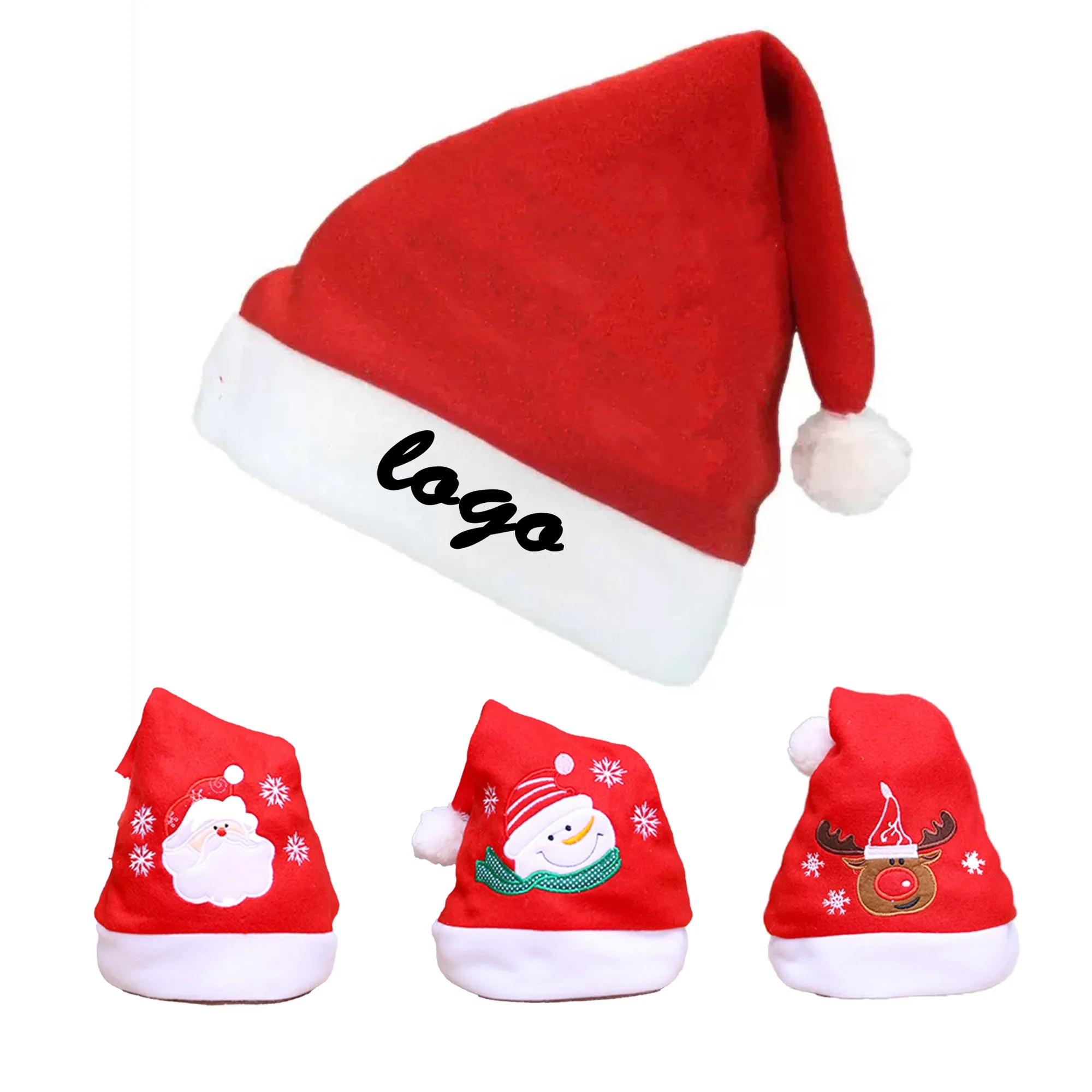 MOQ 10 Christmas Hat Exquisite Embroidery Pattern 2