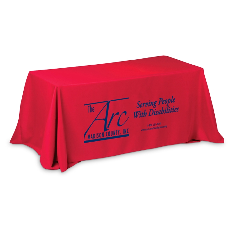 "Preakness Six" 3-Sided Economy Table Cover & Throws (One Color Print) / Fits 6 ft Table 3