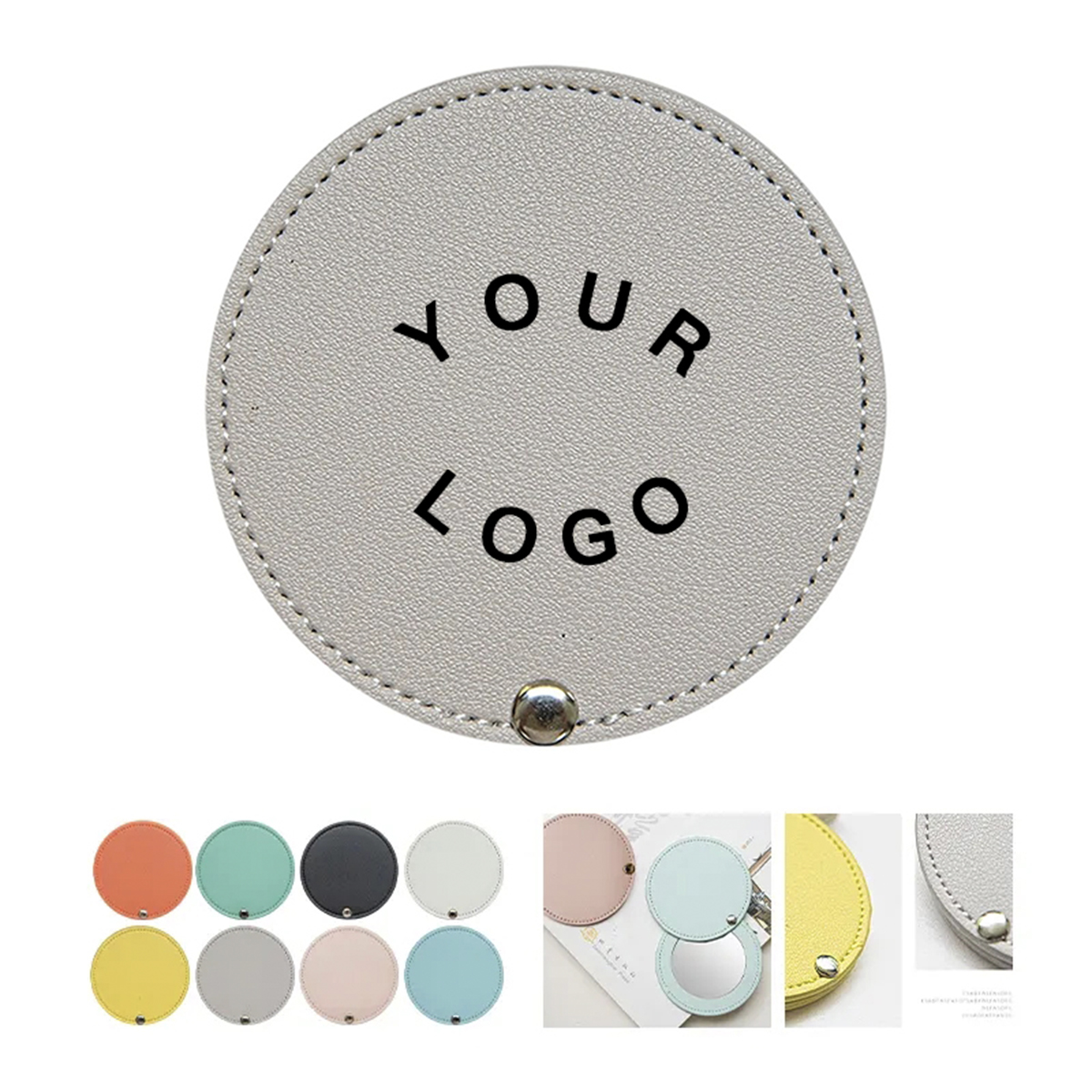 Makeup Mirror PU Leather Portable 3.2 Inch 2