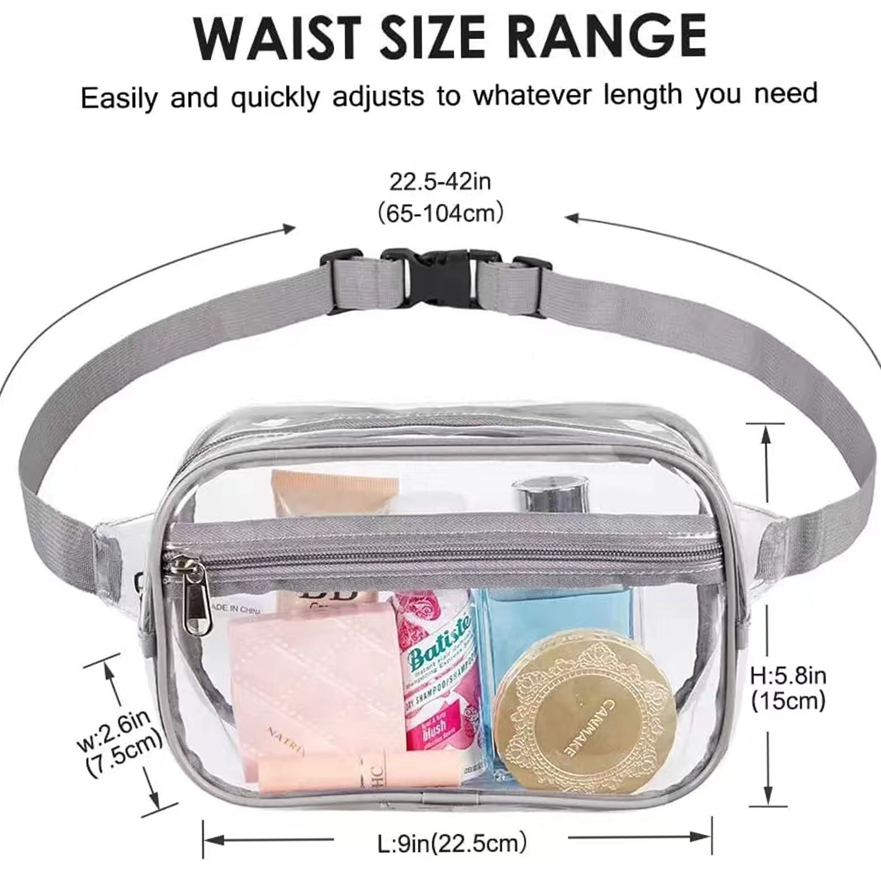 Premium Functional Clear Waist Bag 4