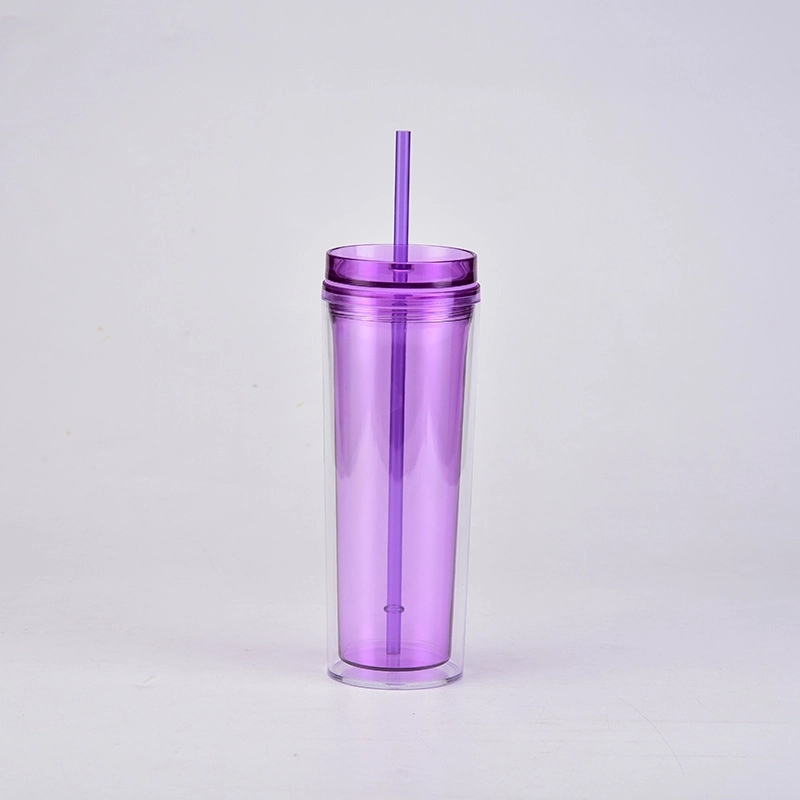 Custom Transparent AS Plastic Material  Straw Tumbler 4