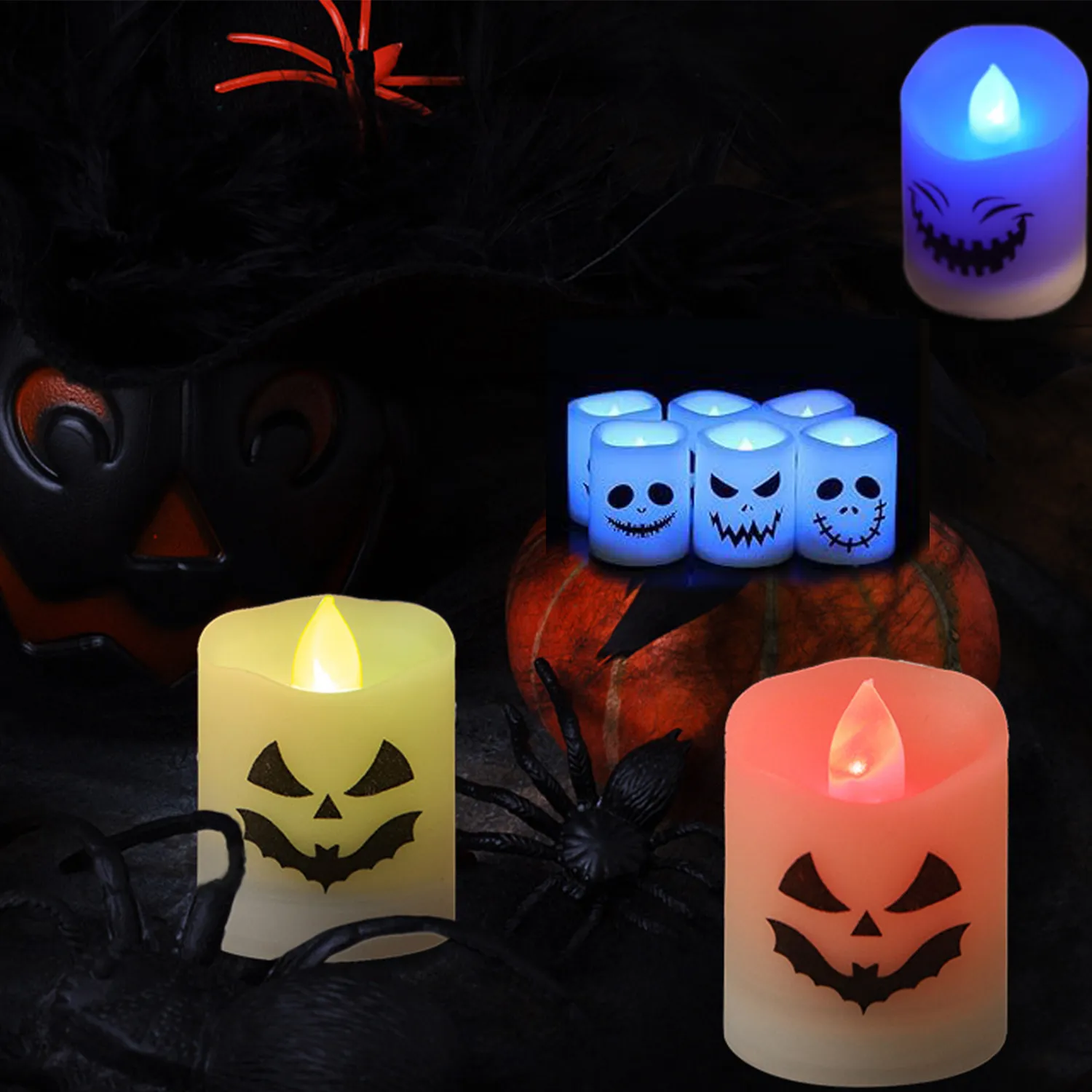 Halloween Ghost  Flameless Flickering LED Candles 2