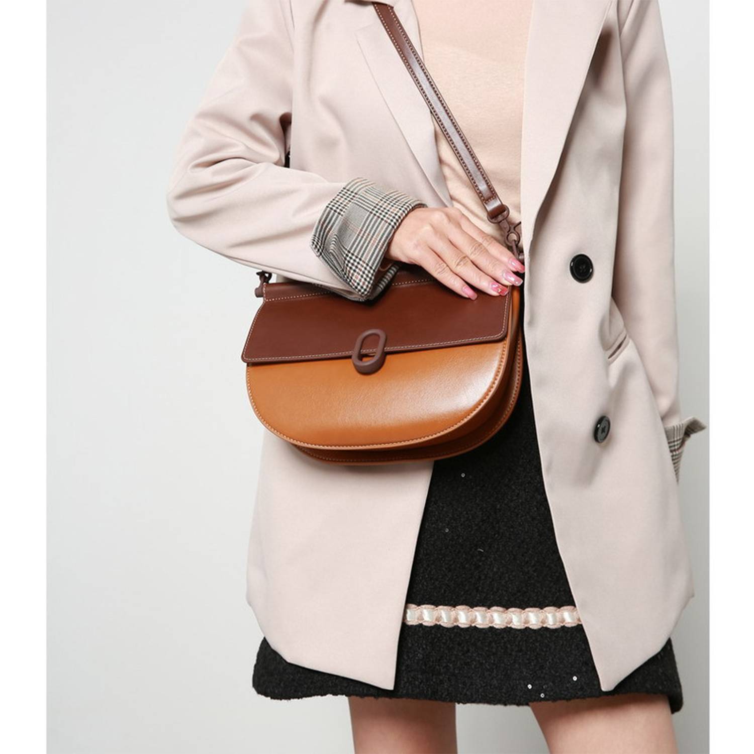 Saddle Shoulder Crossbody Tote Bag 2