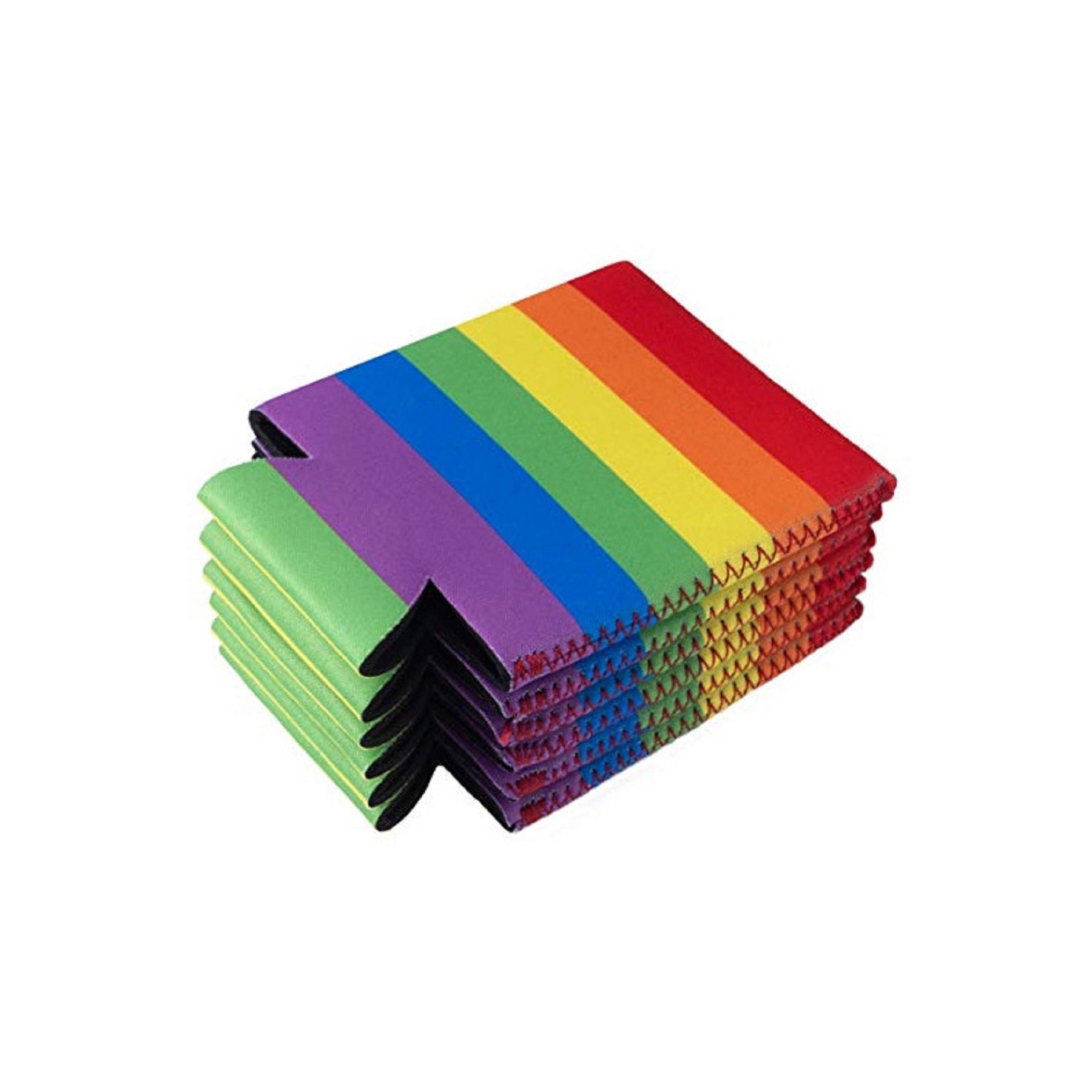 Rainbow Neoprene Beer Can Cooler Holder 2